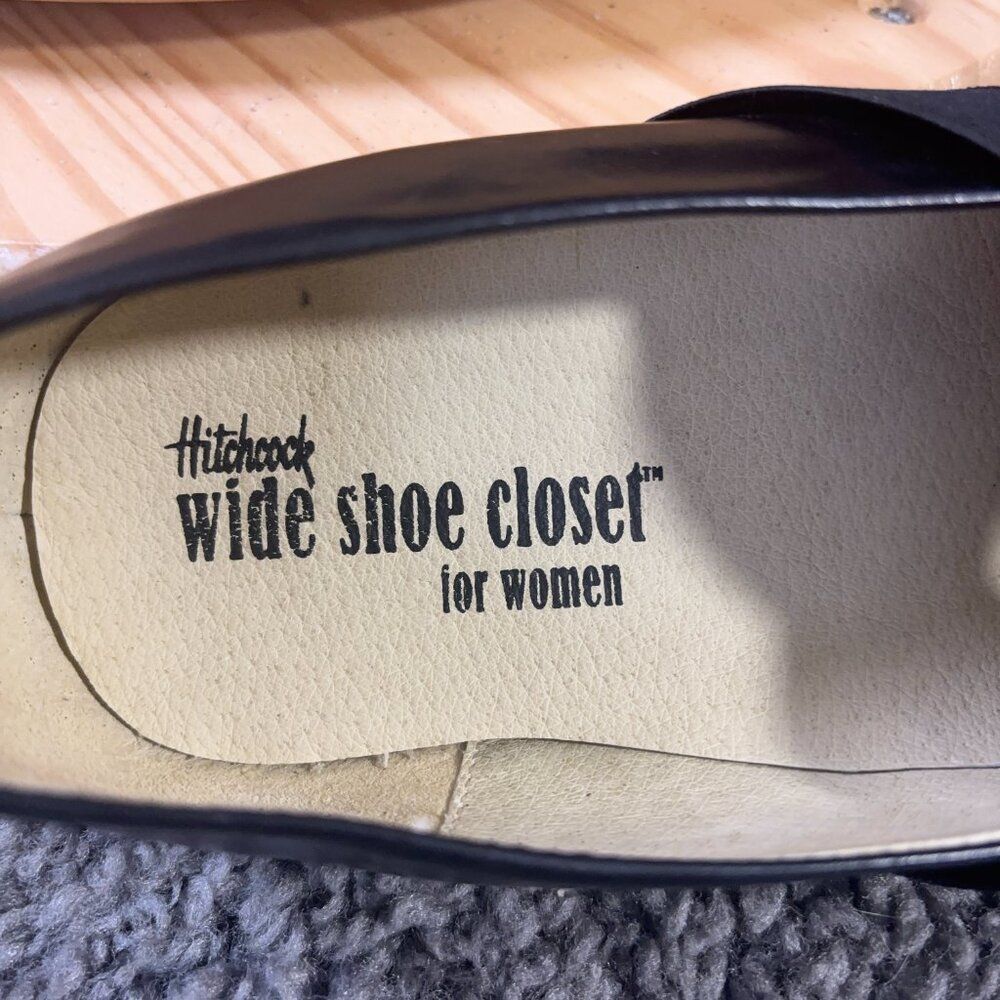 Hitchcock Wide Shoes Women Size 10 Black Leather Mary Jane Loafer Made in Mexico - Picture 7 of 9